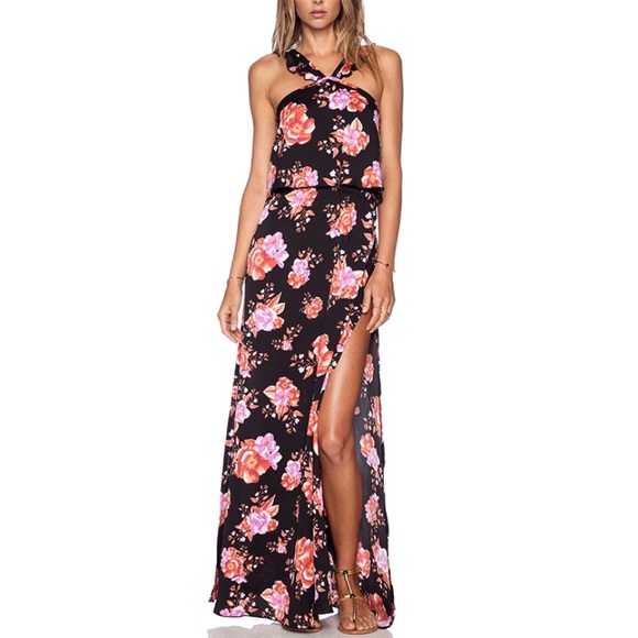 Tularosa Santorini side split floral maxi dress - Picture 1 of 8